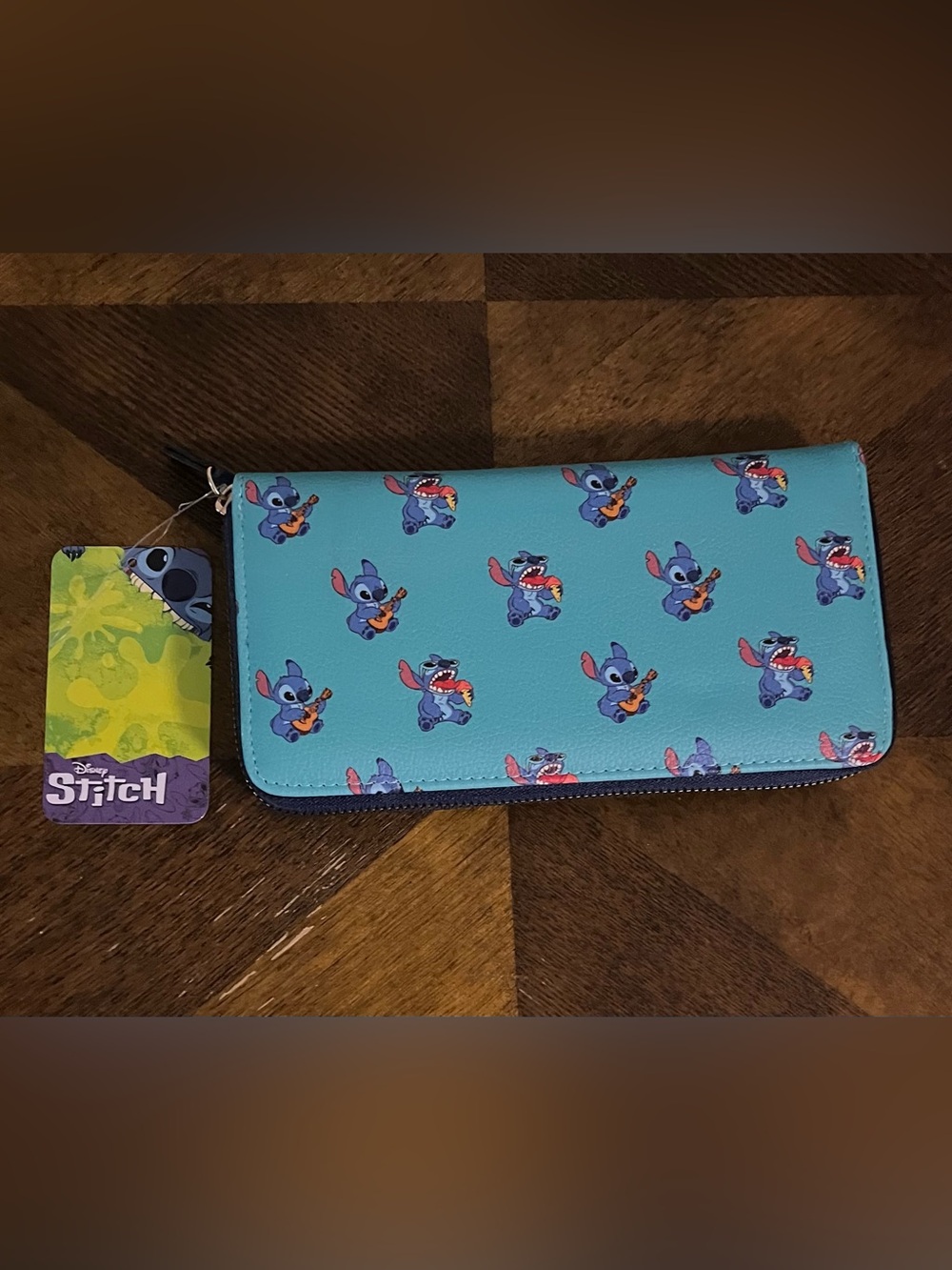 Disney Stitch Blue Zip Around Wallet - Picture 2 of 5